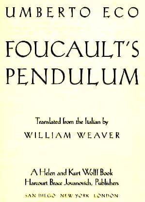 Cover image for Foucault's pendulum