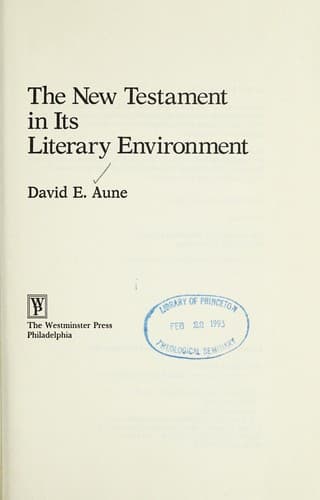 Cover image for The New Testament in its literary environment