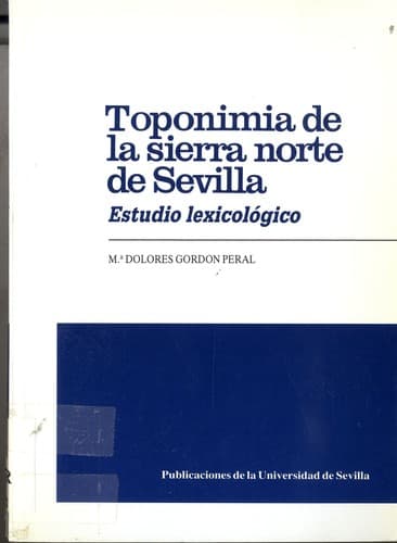 Toponimia de la sierra norte de Sevilla