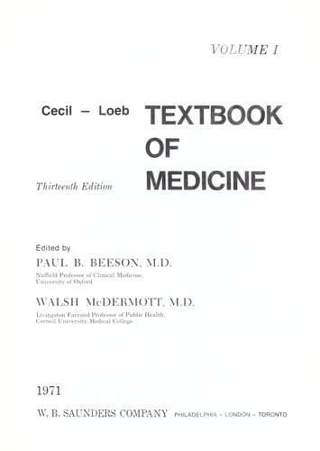 Cover image for Cecil-Loeb textbook of medicine