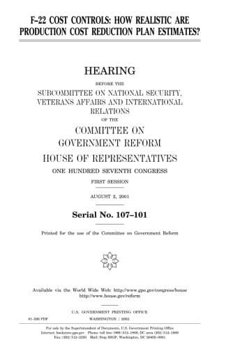 Cover image for F-22 cost controls