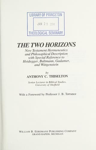 Cover image for The two horizons