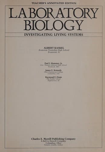 Cover image for Laboratory biology