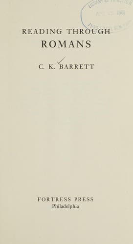 Cover image for Reading through Romans
