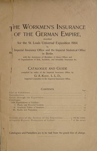 The workmen's insurance of the German empire