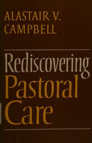 Cover image for Rediscovering pastoral care