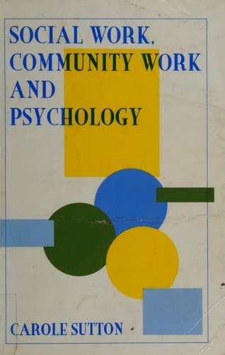 Cover image for Social work, community work and psychology