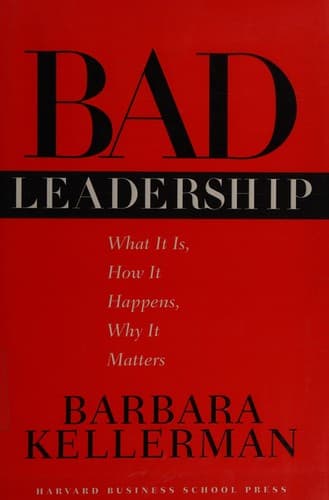 Cover image for Bad leadership
