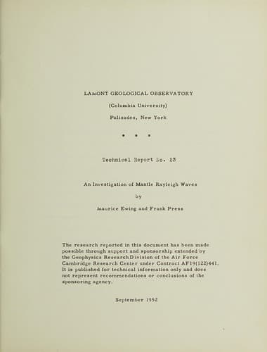 An investigation of mantle Rayleigh waves