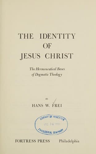 Cover image for The identity of Jesus Christ