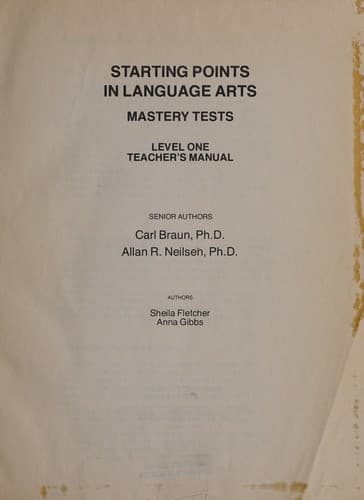 Cover image for Starting points in language arts