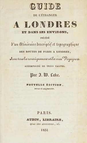 Guide de l'étranger à Londres et dans ses environs