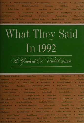 What They Said in 1992