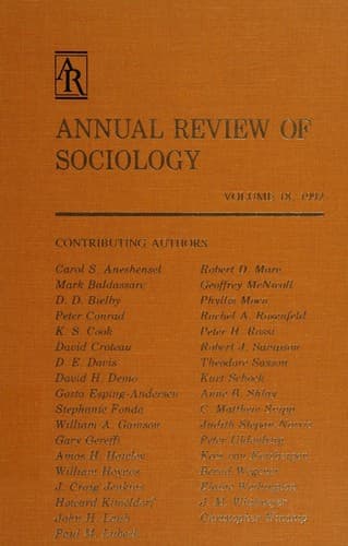 Cover image for Annual Review of Sociology