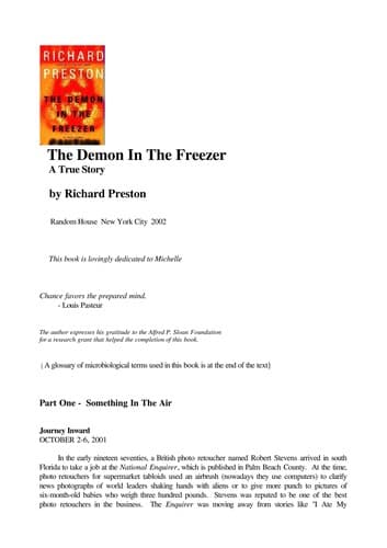 Cover image for The demon in the freezer