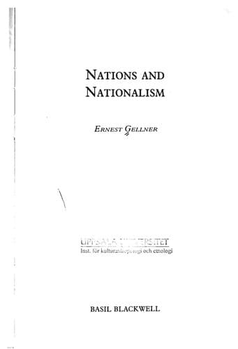 Cover image for Nations and nationalism.
