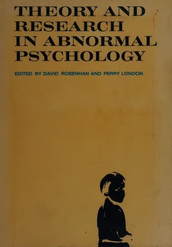 Cover image for Theory and research in abnormal psychology