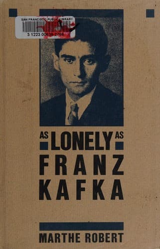 Cover image for As lonely as Franz Kafka