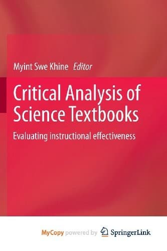 Cover image for Critical Analysis of Science Textbooks