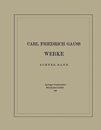 Cover image for Carl Friedrich Gauss Werke