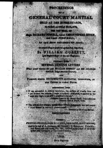 Cover image for Proceedings of a general court martial held at the Horse-Guards, on the 24th and 27th of March, 1792, for the trial of Capt. Richard Powell, Lieut. Christopher Seton and Lieut. John Hall, of the 54th Regiment of Foot