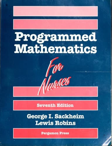 Cover image for Programmed mathematics for nurses