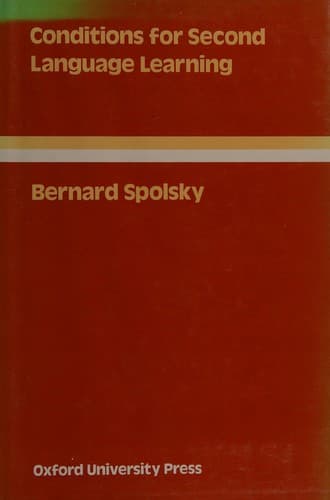 Cover image for Conditions for Second Language Learning