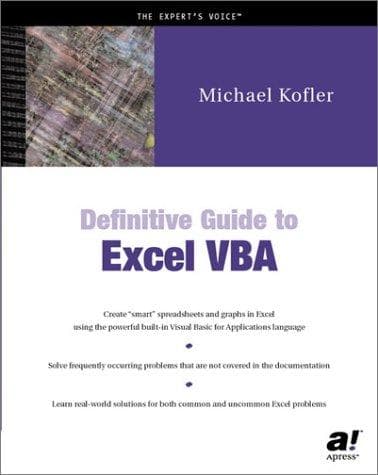 Cover image for Definitive Guide to Excel VBA