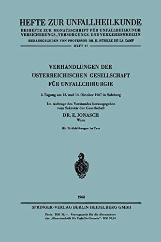 Cover image for Verhandlungen der Österreichischen Gesellschaft für Unfallchirurgie