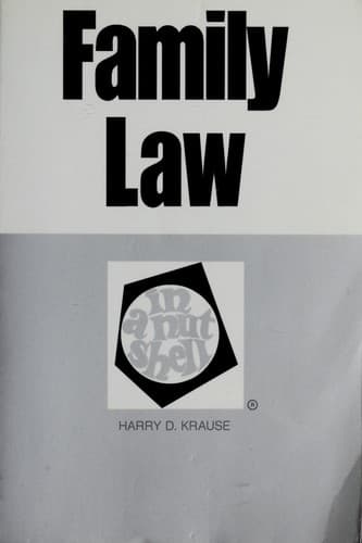 Cover image for Family law in a nutshell