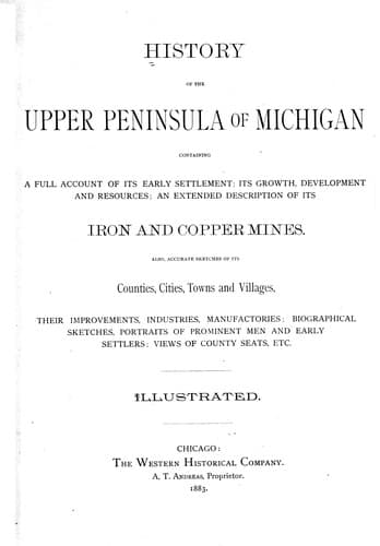History of the upper peninsula of Michigan