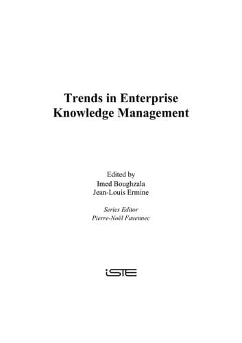 Cover image for Trends in enterprise knowledge management