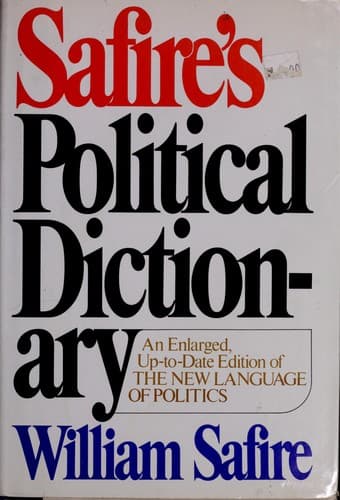 Cover image for Safire's political dictionary