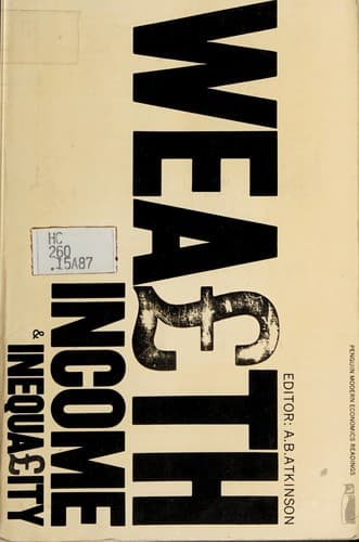 Cover image for Wealth, income and inequality