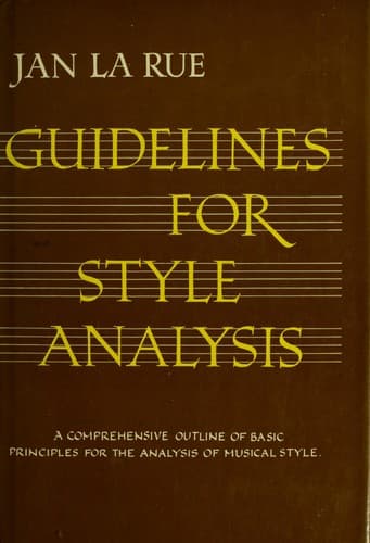 Cover image for Guidelines for style analysis.