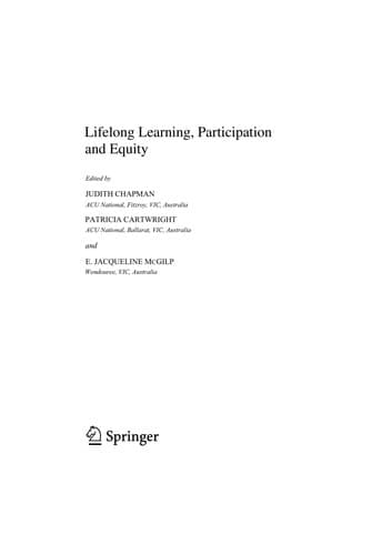 Cover image for Lifelong learning, participation and equity