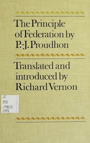 Cover image for The principle of federation