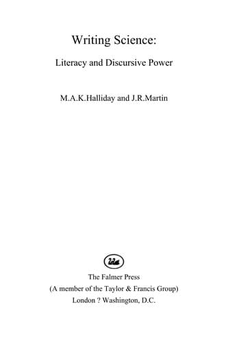 Cover image for Writing science