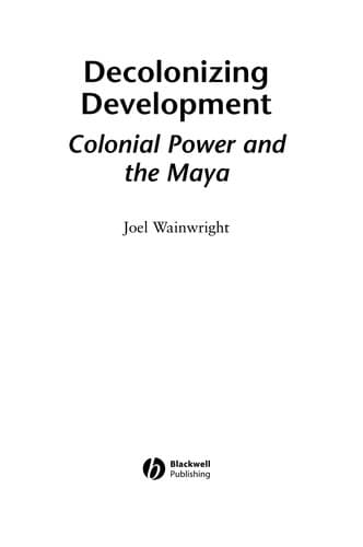 Cover image for Decolonizing development