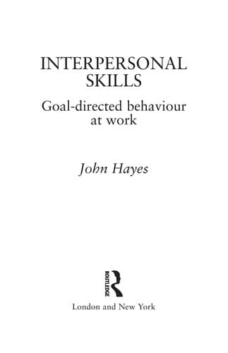 Cover image for Interpersonal skills