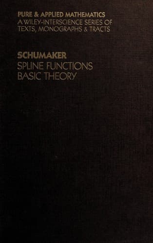 Cover image for Spline functions