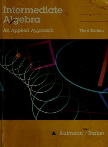Cover image for Intermediate Algebra