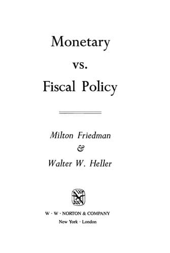 Cover image for Monetary vs fiscal policy