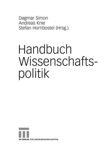 Handbuch Wissenschaftspolitik