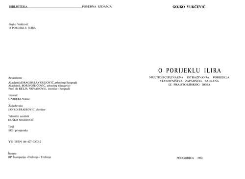 O porijeklu Ilira