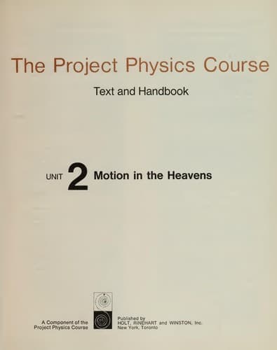 Cover image for Project Physics Course Rdr