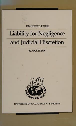 Cover image for Liability for negligence and judicial discretion