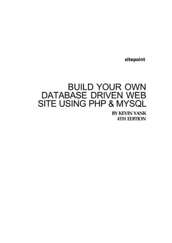 Cover image for Build your own database driven website