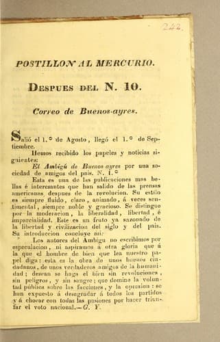 Postillon al Mercurio