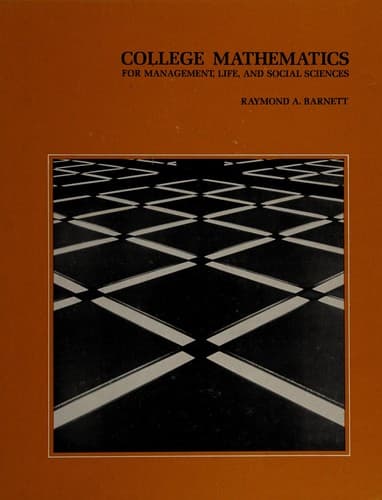 Cover image for College mathematics for management, life, and social sciences
